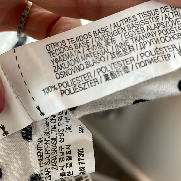 Zara Polka Dot Top, Size S - Picture 6 of 7